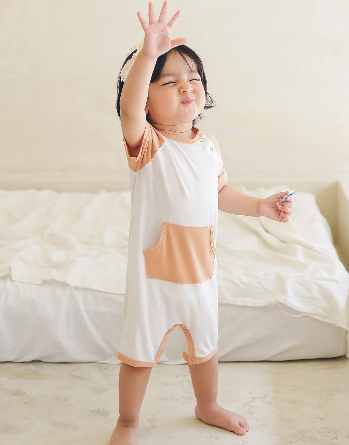 imageVAENAIT BABY Newborn Infant Baby Boys and Girls Rayon from Bamboo Romper OnePiece JumpsuitsC04pocket Brown