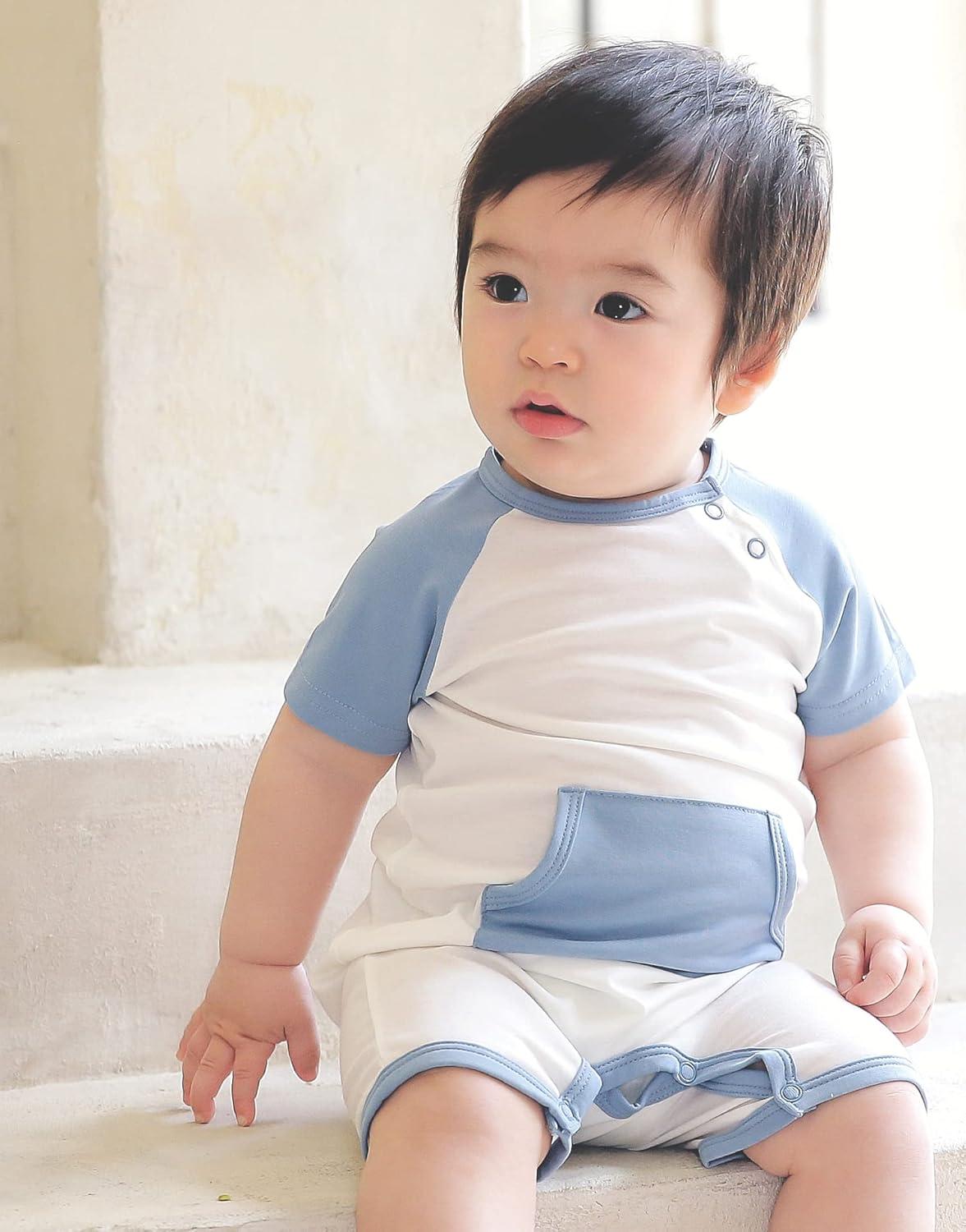 imageVAENAIT BABY Newborn Infant Baby Boys and Girls Rayon from Bamboo Romper OnePiece JumpsuitsC06pocket Blue